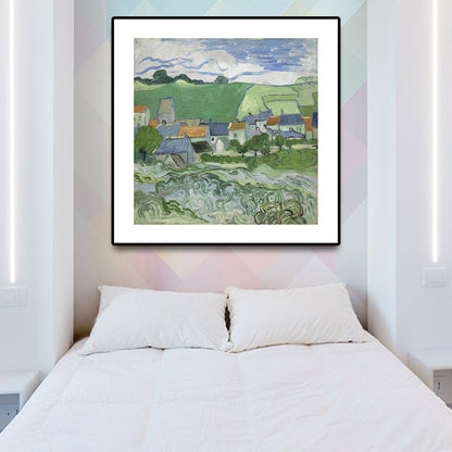 Vivolux | Weiche Farb Impressionismus Leinwand Kunst Farmfeld Aussicht Wanddekoration für die Küche, mehrere Größen