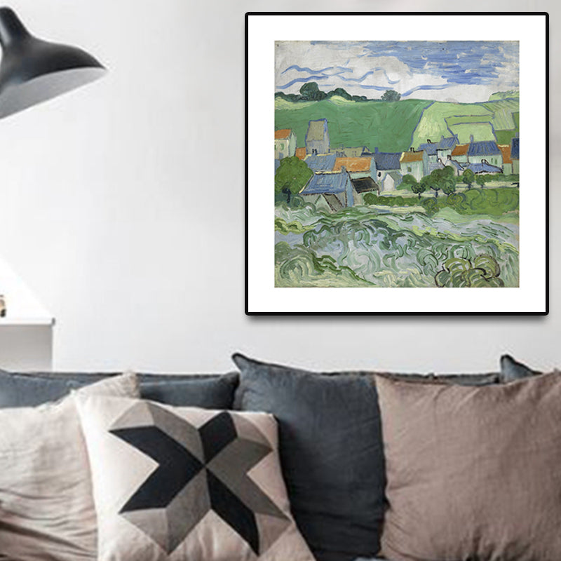 Vivolux | Weiche Farb Impressionismus Leinwand Kunst Farmfeld Aussicht Wanddekoration für die Küche, mehrere Größen