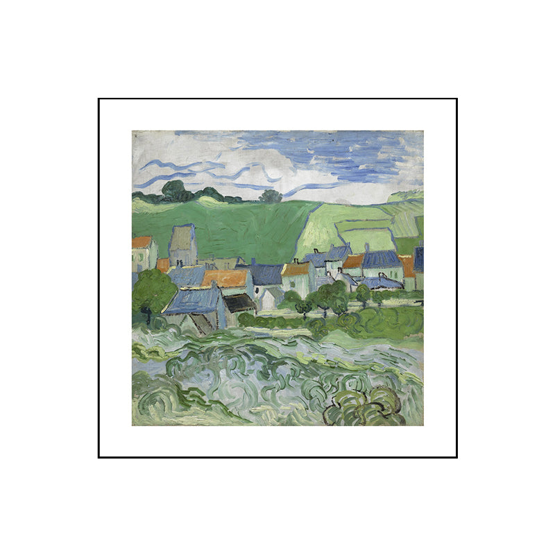 Vivolux | Weiche Farb Impressionismus Leinwand Kunst Farmfeld Aussicht Wanddekoration für die Küche, mehrere Größen