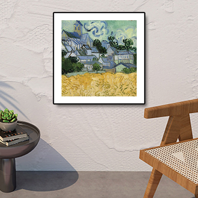 Vivolux | Weiche Farb Impressionismus Leinwand Kunst Farmfeld Aussicht Wanddekoration für die Küche, mehrere Größen