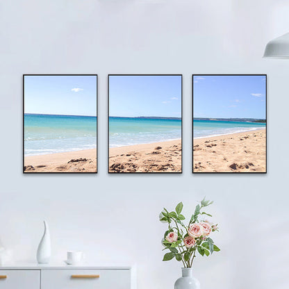 Vivolux | Blaue Meer Strand Landschaft Leinwand Mehrteilig Tropische Haus Innen Wand Kunst Druck