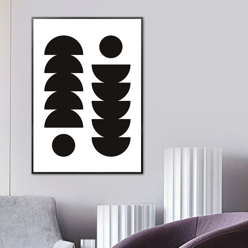 Vivolux | Strukturierte Geometrie Wandkunst Druck Nordischer Stil Leinwand für das Studentenwohnheim, Mehrere Größen