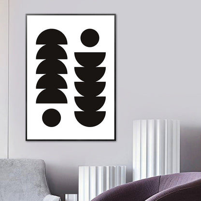 Vivolux | Strukturierte Geometrie Wandkunst Druck Nordischer Stil Leinwand für das Studentenwohnheim, Mehrere Größen