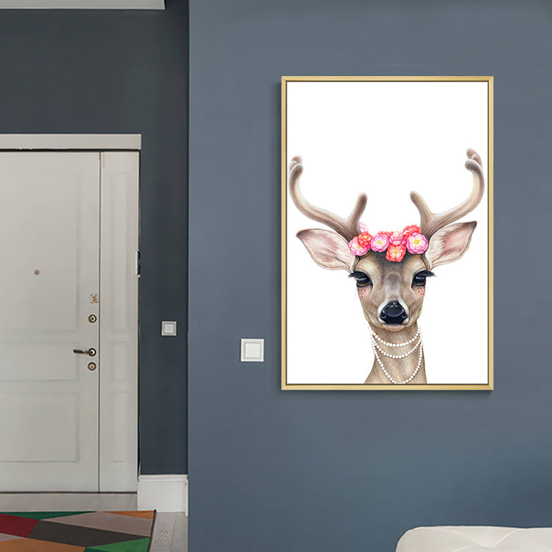 Vivolux | Nordic Tierzeichnung Leinwand Kunst Pastellfarbe Schlafzimmer Wanddekoration, Mehrere Größen verfügbar