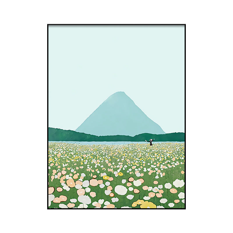 Vivolux | Lichtfarbe Offenes Land Wanddekoration Landschaft Nordische Texturierte Leinwanddruck für Schlafzimmer