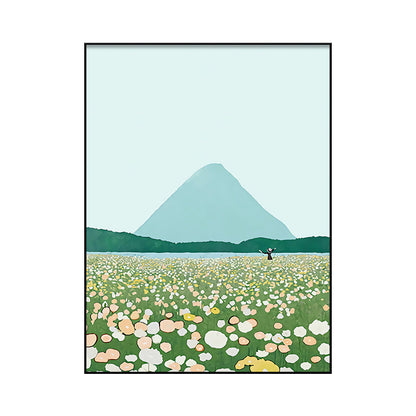 Vivolux | Lichtfarbe Offenes Land Wanddekoration Landschaft Nordische Texturierte Leinwanddruck für Schlafzimmer