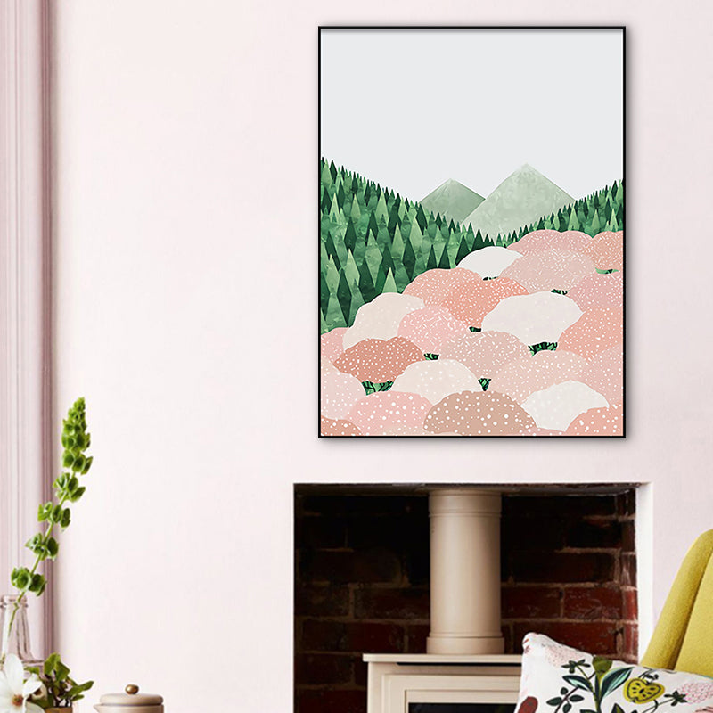 Vivolux | Lichtfarbe Offenes Land Wanddekoration Landschaft Nordische Texturierte Leinwanddruck für Schlafzimmer