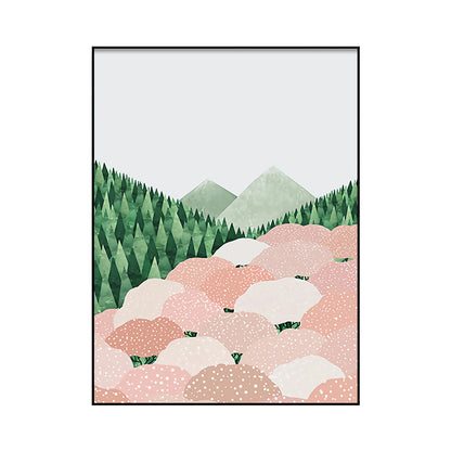 Vivolux | Lichtfarbe Offenes Land Wanddekoration Landschaft Nordische Texturierte Leinwanddruck für Schlafzimmer