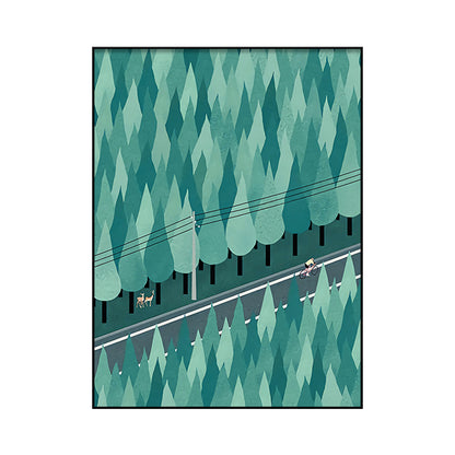 Vivolux | Lichtfarbe Offenes Land Wanddekoration Landschaft Nordische Texturierte Leinwanddruck für Schlafzimmer