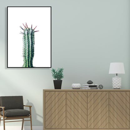 Vivolux | Bonsai Cactus Wandkunst Decor Moderne Stil Textured Leinwanddruck in Grün für Schlafzimmer