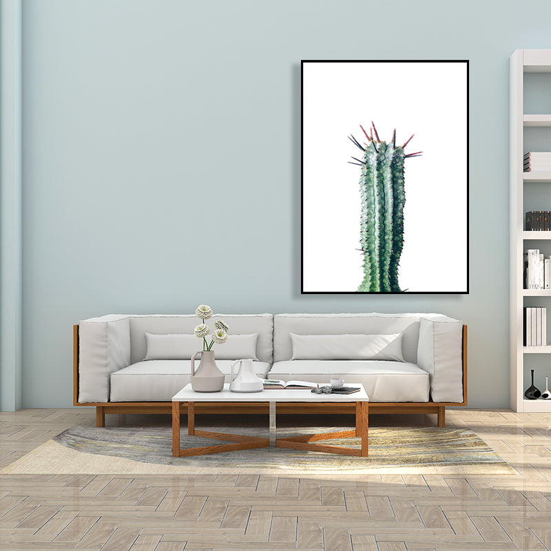 Vivolux | Bonsai Cactus Wandkunst Decor Moderne Stil Textured Leinwanddruck in Grün für Schlafzimmer