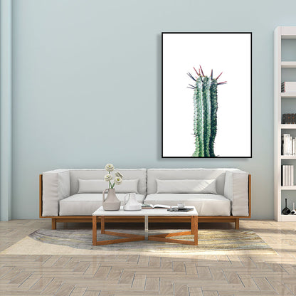 Vivolux | Bonsai Cactus Wandkunst Decor Moderne Stil Textured Leinwanddruck in Grün für Schlafzimmer