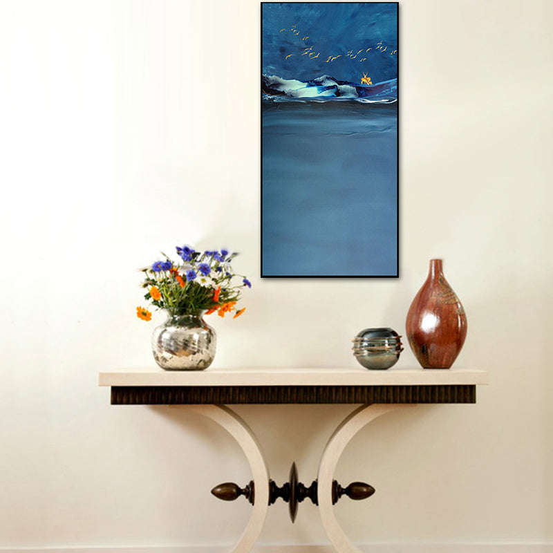 Vivolux | Frische Meerescenographie Leinwand Texturiertes Zeitgenössisches Kunststil für Mädchen Schlafzimmer Wanddekoration