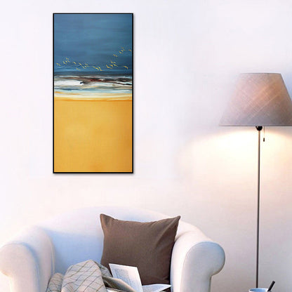 Vivolux | Frische Meerescenographie Leinwand Texturiertes Zeitgenössisches Kunststil für Mädchen Schlafzimmer Wanddekoration