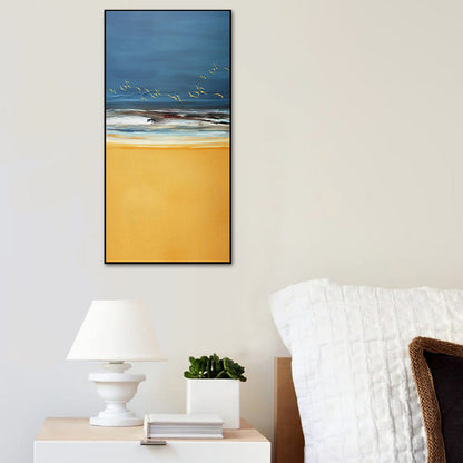 Vivolux | Frische Meerescenographie Leinwand Texturiertes Zeitgenössisches Kunststil für Mädchen Schlafzimmer Wanddekoration