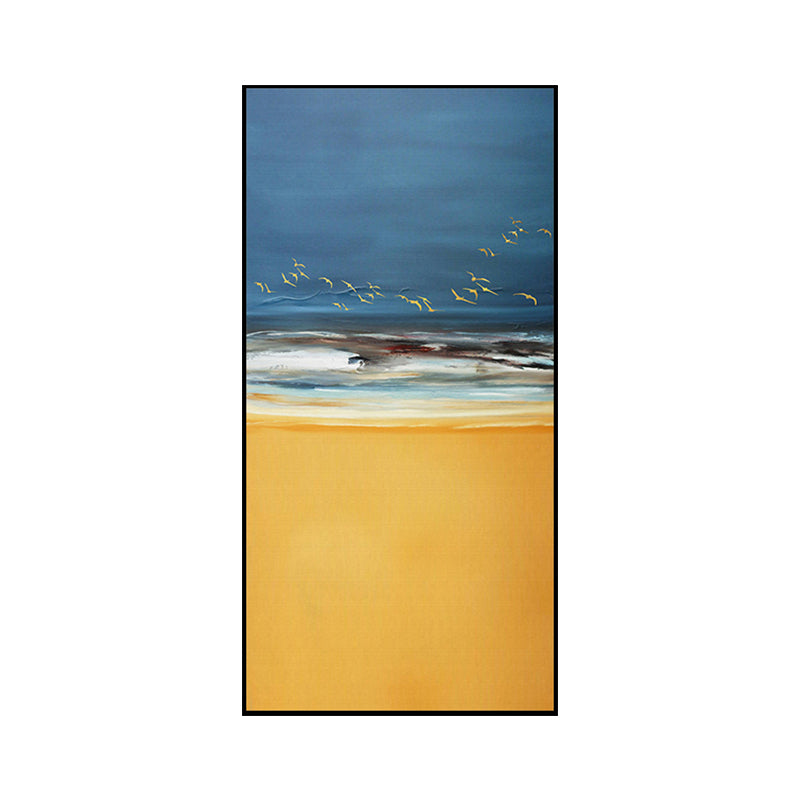 Vivolux | Frische Meerescenographie Leinwand Texturiertes Zeitgenössisches Kunststil für Mädchen Schlafzimmer Wanddekoration