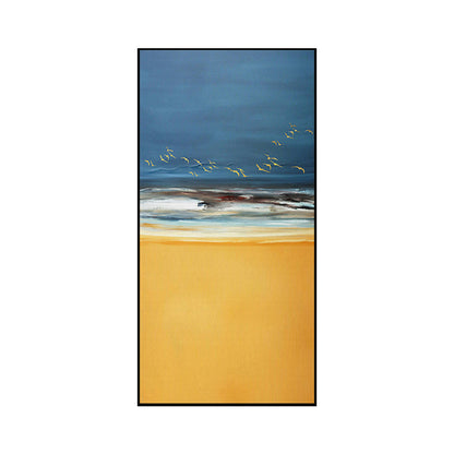 Vivolux | Frische Meerescenographie Leinwand Texturiertes Zeitgenössisches Kunststil für Mädchen Schlafzimmer Wanddekoration