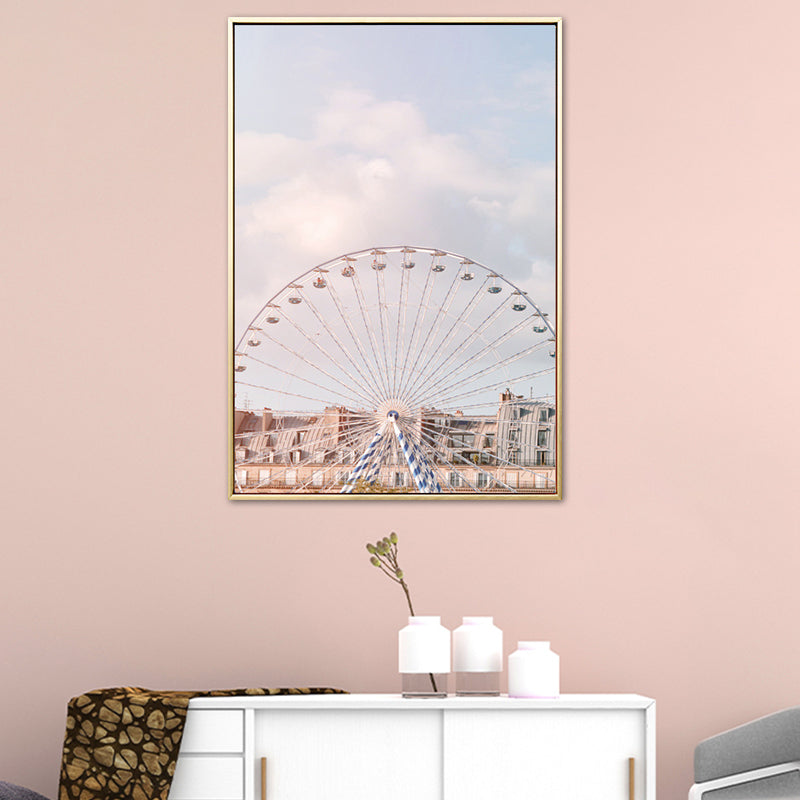 Vivolux | Architectuur Schilderij voor Meisjes Slaapkamer in Pastel Kleur, Meerdere Maten Beschikbaar