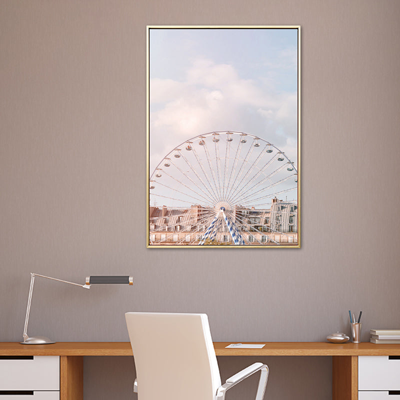 Vivolux | Architectuur Schilderij voor Meisjes Slaapkamer in Pastel Kleur, Meerdere Maten Beschikbaar