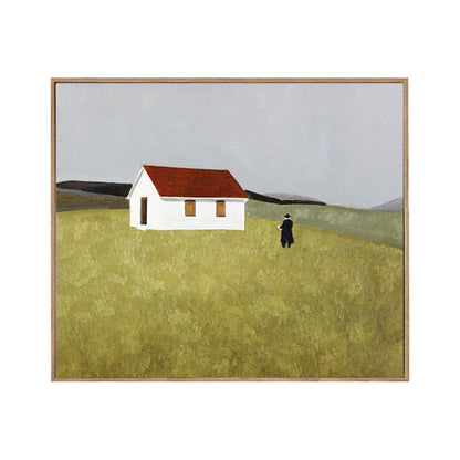 Vivolux | Pastellfarbige Landschaftswandkunst Texturiertes Nordic Wohnzimmer Leinwanddruck, Mehrere Größen