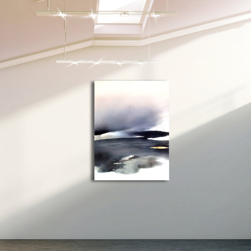 Vivolux | Weiche Farbige Abstrakte Leinwanddruck Aquarell Zeitgenössische Kunst Texturiertes Gemälde für Schlafzimmer