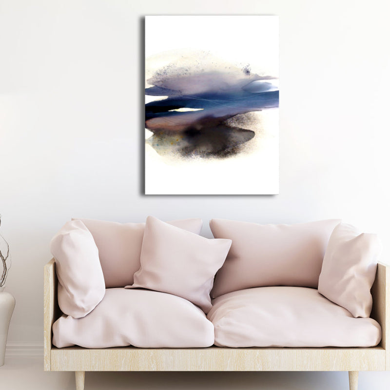 Vivolux | Weiche Farbige Abstrakte Leinwanddruck Aquarell Zeitgenössische Kunst Texturiertes Gemälde für Schlafzimmer