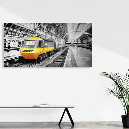 Vivolux | Fahrzeug-Szene-Leinwanddruck strukturiert Vintage-Stil für Mädchenzimmer Malerei