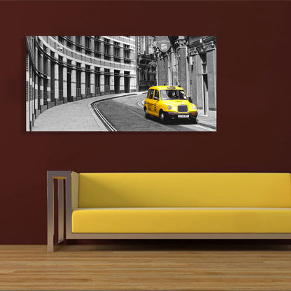 Vivolux | Fahrzeug-Szene-Leinwanddruck strukturiert Vintage-Stil für Mädchenzimmer Malerei