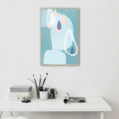 Vivolux | Zachte Kleur Abstracte Wanddecoratie Textuur Cartoon Kinderkamer Canvas Print, Meerdere Maten