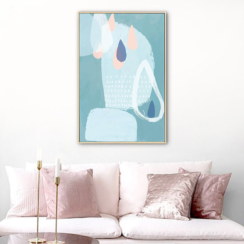 Vivolux | Zachte Kleur Abstracte Wanddecoratie Textuur Cartoon Kinderkamer Canvas Print, Meerdere Maten