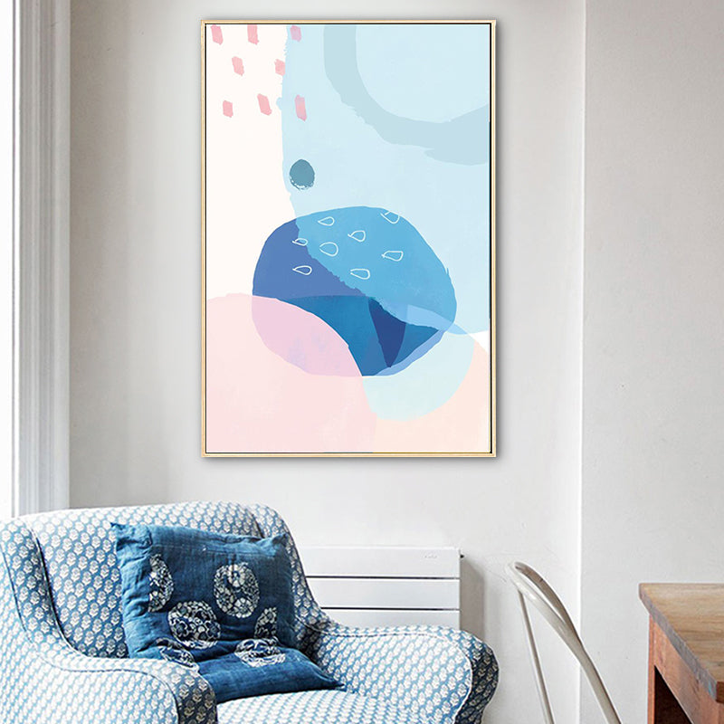 Vivolux | Zachte Kleur Abstracte Wanddecoratie Textuur Cartoon Kinderkamer Canvas Print, Meerdere Maten