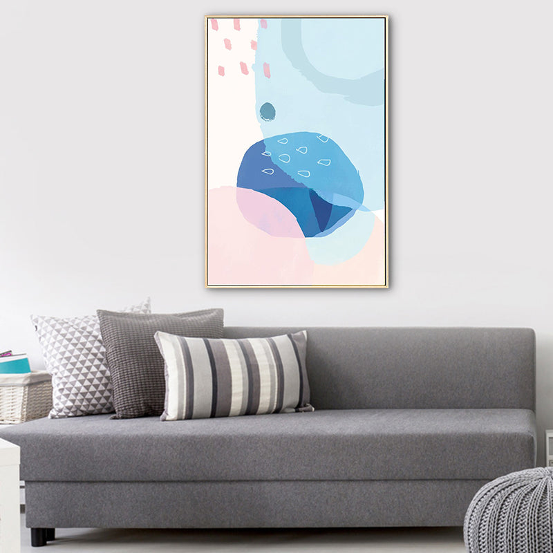 Vivolux | Zachte Kleur Abstracte Wanddecoratie Textuur Cartoon Kinderkamer Canvas Print, Meerdere Maten