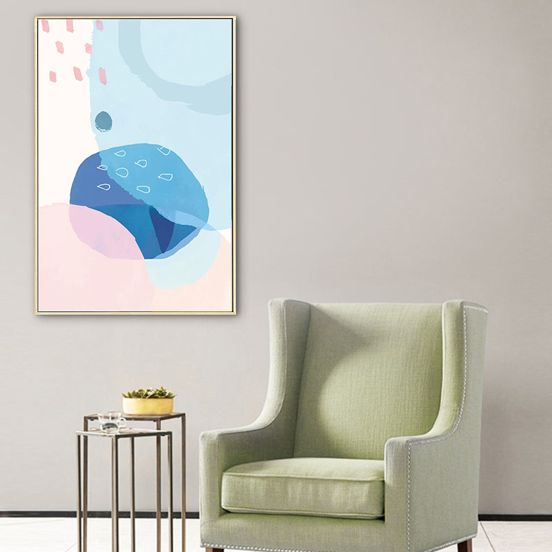 Vivolux | Zachte Kleur Abstracte Wanddecoratie Textuur Cartoon Kinderkamer Canvas Print, Meerdere Maten