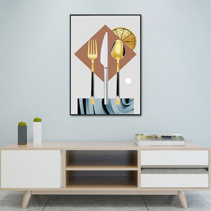 Vivolux | Pastel Kleur Moderne Servies Schilderij voor Jongens Slaapkamer, Meerdere Maten Beschikbaar