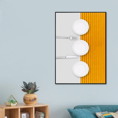 Vivolux | Pastel Kleur Moderne Servies Schilderij voor Jongens Slaapkamer, Meerdere Maten Beschikbaar