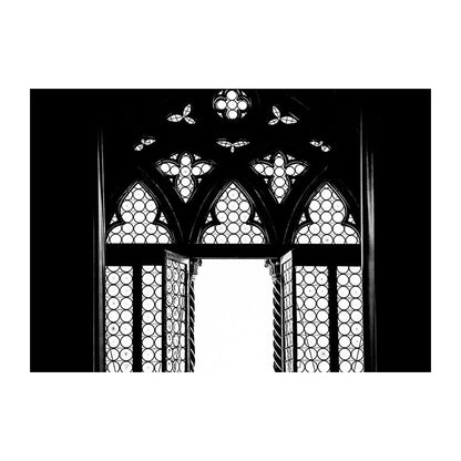 Vivolux | Leinwand Schwarzes Gemälde Vintage Stil Aushöhlte Tür Wanddekoration, Mehrere Größen Verfügbar