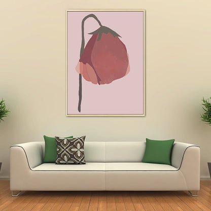 Vivolux | Pink Flower Leinwand Wandkunst Texturiert Nordisch Wohnzimmer Wanddeko, Mehrere Größen