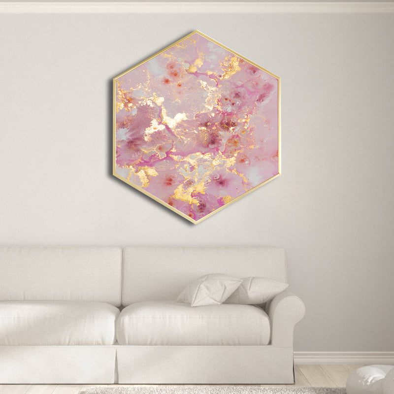 Vivolux | Abstract Leinwanddruck Pink Nordischer Stil Wanddekoration für das Esszimmer, Mehrere Größen