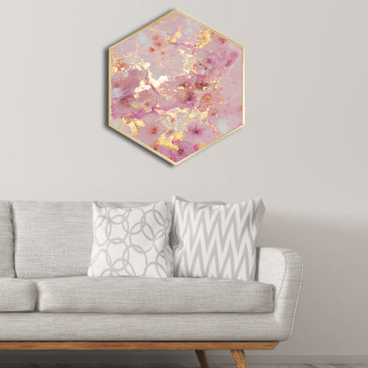 Vivolux | Abstract Leinwanddruck Pink Nordischer Stil Wanddekoration für das Esszimmer, Mehrere Größen