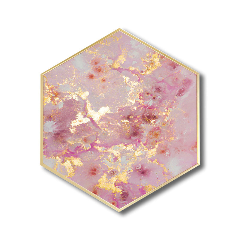 Vivolux | Abstract Leinwanddruck Pink Nordischer Stil Wanddekoration für das Esszimmer, Mehrere Größen