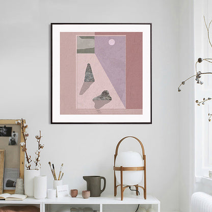 Vivolux | Bergsee Landschaft Leinwand Nordic Stil Texturiertes Wandkunst Dekor in Hellfarbe