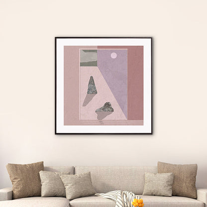 Vivolux | Bergsee Landschaft Leinwand Nordic Stil Texturiertes Wandkunst Dekor in Hellfarbe