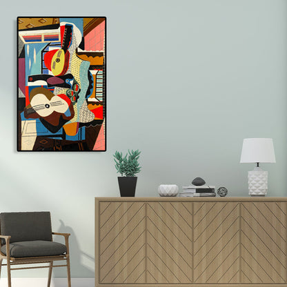 Vivolux | Instruments Ölmalerei Kunstdruck Kubismus Stil Leinwand Wanddekoration, mehrere Größen