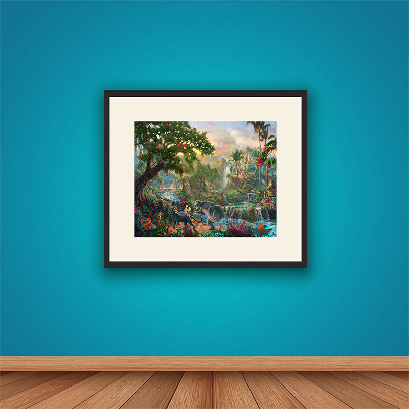 Vivolux | Art Nouveau Wald Kunstdruck Leinwand Grün Erholung Wanddekor, Mehrere Größen Verfügbar