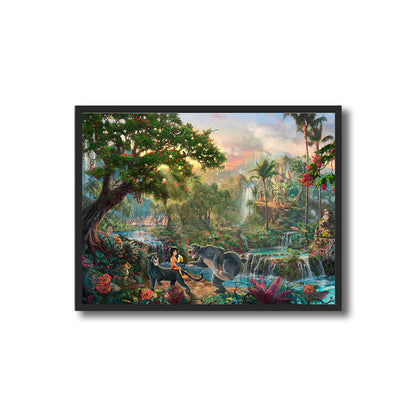 Vivolux | Art Nouveau Wald Kunstdruck Leinwand Grün Erholung Wanddekor, Mehrere Größen Verfügbar