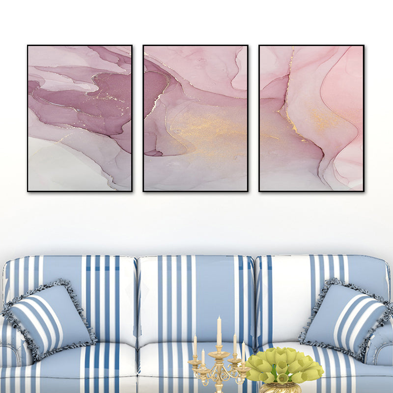 Vivolux | Ombre-Muster-Malerei für Jungenzimmer in hellen Farben, mehrere Größen, Set aus drei