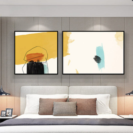 Vivolux | Abstracte Schilderij Canvas Print Multi-Stück Moderne Schlafzimmer Wanddekoration in Sanften Farben