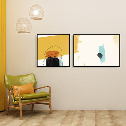 Vivolux | Abstracte Schilderij Canvas Print Multi-Stück Moderne Schlafzimmer Wanddekoration in Sanften Farben