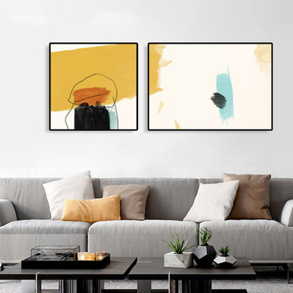 Vivolux | Abstracte Schilderij Canvas Print Multi-Stück Moderne Schlafzimmer Wanddekoration in Sanften Farben