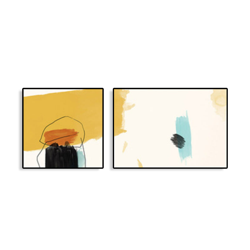 Vivolux | Abstracte Schilderij Canvas Print Multi-Stück Moderne Schlafzimmer Wanddekoration in Sanften Farben